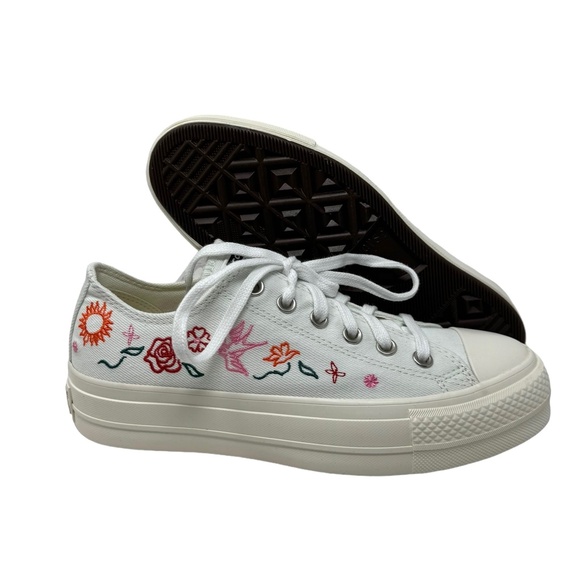 Converse Chuck Taylor Lift Platform Sneakers Canvas White Shoes Women's A10822C - Picture 7 of 11